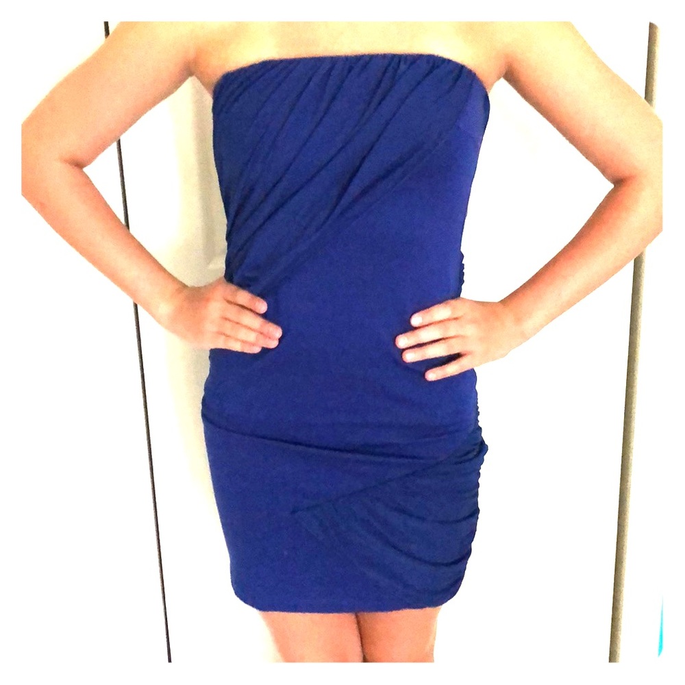 Strapless Royal blue dress Size M